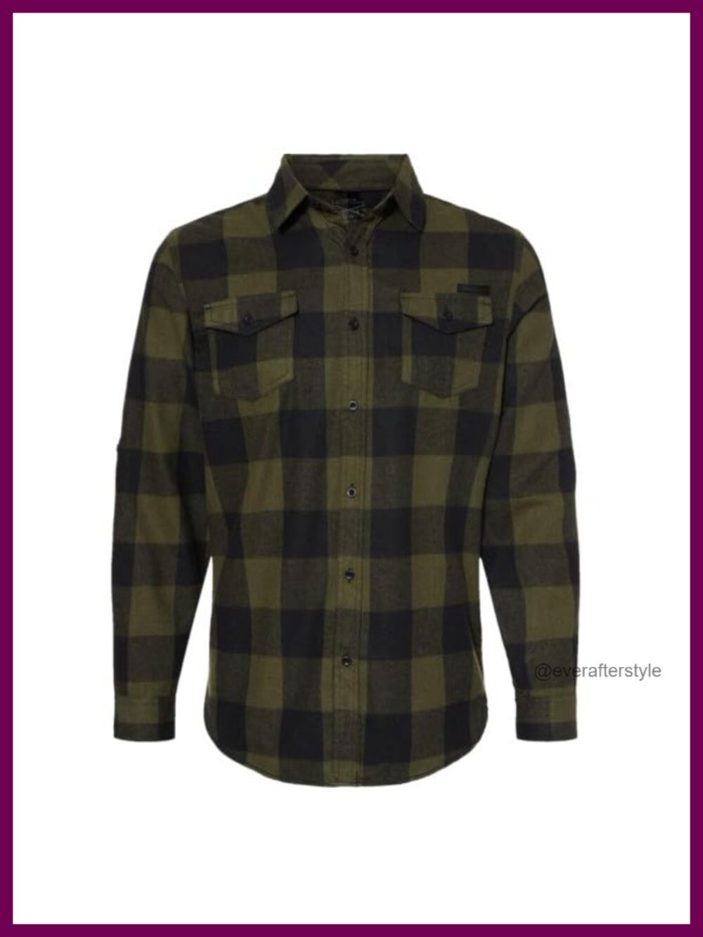 Plaid Flannel Long Sleeve Button Down Shirt